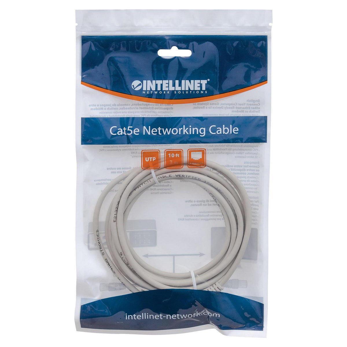 Patchkabel RJ45 U/UTP Cat6 7.50m Hebelschutz grau