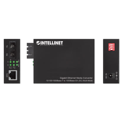 INTELLINET Gigabit Medienkonverter SC Multimode 550m Auto
