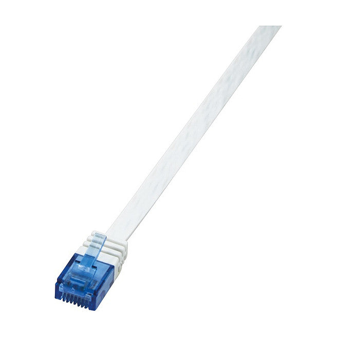 Logilink Flachpatchkabel RJ45 U/UTP Cat6 0.50m weiß