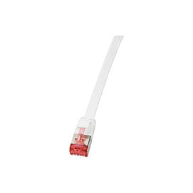Logilink Flachpatchkabel RJ45 U/FTP Cat6A 2.00m weiß