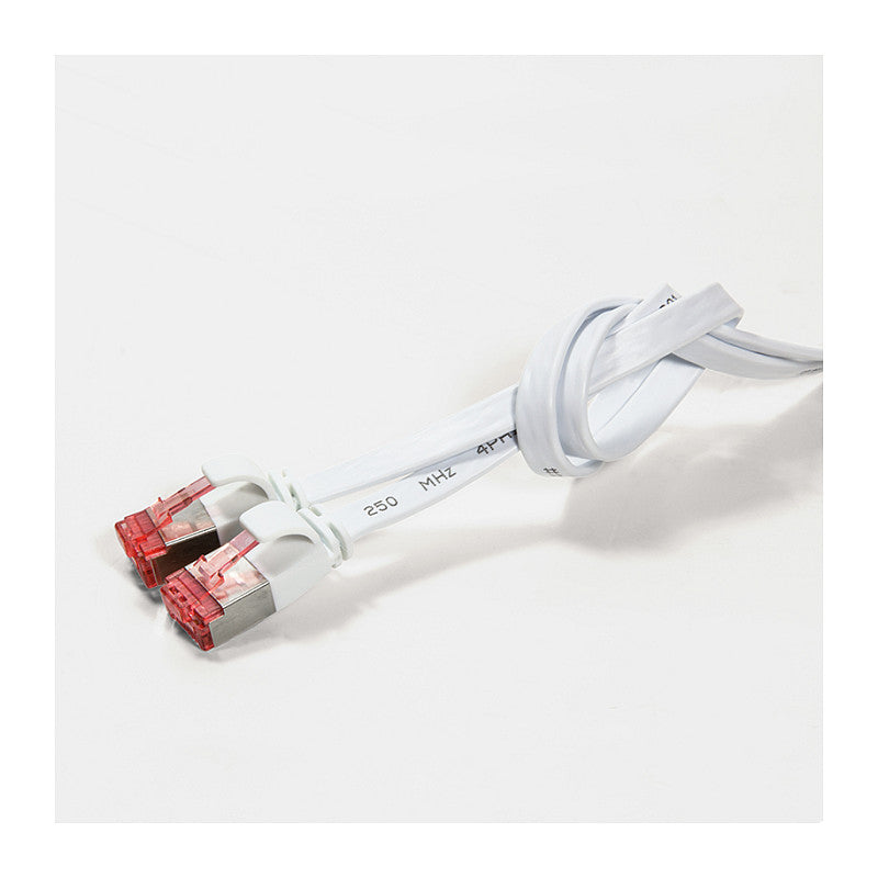 Logilink Flachpatchkabel RJ45 U/FTP Cat6A 1.00m weiß