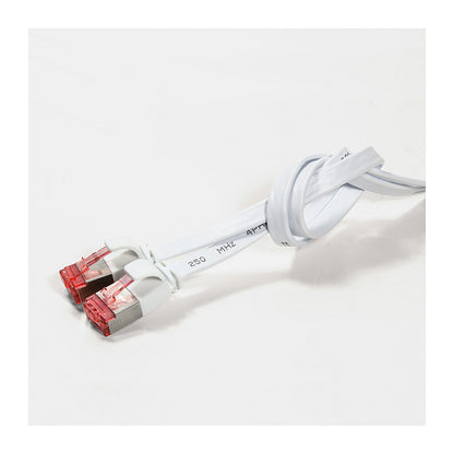 Logilink Flachpatchkabel RJ45 U/FTP Cat6A 1.00m weiß