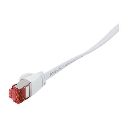 Logilink Flachpatchkabel RJ45 U/FTP Cat6A 1.00m weiß