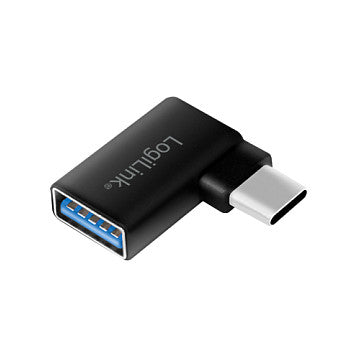 Logilink Adapter USB 3.2 Gen1 Type-C,C/M zu USB-A/F,90°,schw