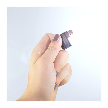 Logilink Adapter USB 3.2 Gen1 Type-C,C/M zu USB-A/F,90°,schw