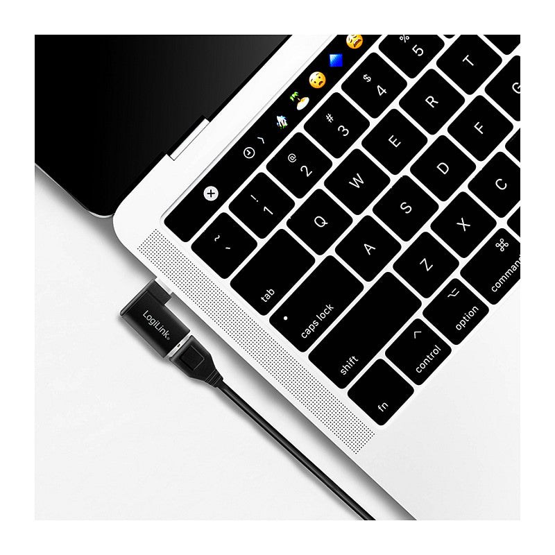 Logilink Adapter USB 3.2 Gen1 Type-C,C/M zu USB-A/F,90°,schw