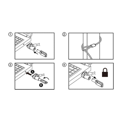 LogiLink Nano-Slot-Notebookschloss, mit 2 Schlsseln Diebstahlschutz fr Notebooks, Nano Slot kompatibel mit - 1 Stck (NBS013)