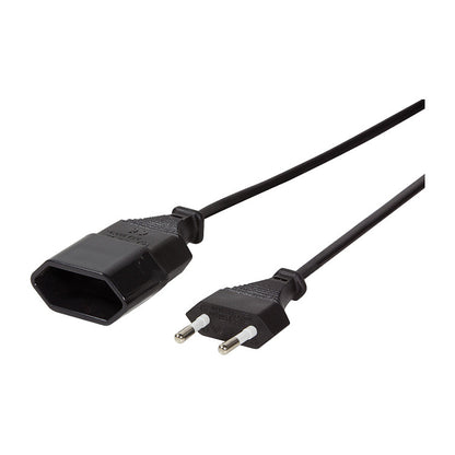 Logilink Netzkabel Euro CEE 7/16 Stecker zu Dose, 1m schwarz