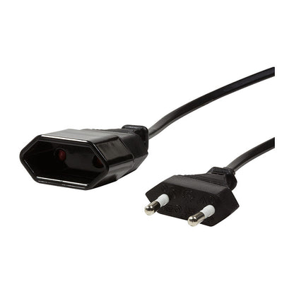 Logilink Netzkabel Euro CEE 7/16 Stecker zu Dose, 1m schwarz