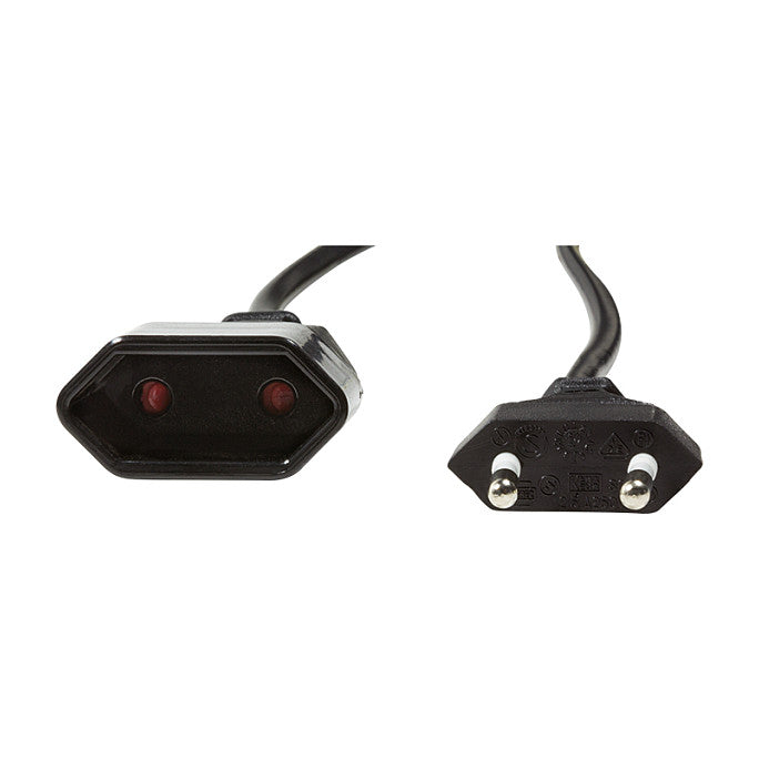 Logilink Netzkabel Euro CEE 7/16 Stecker zu Dose, 1m schwarz