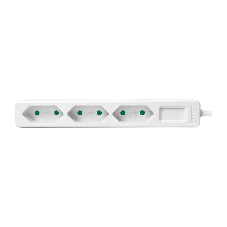 Logilink Steckdosenleiste 3-fach, 1,5m Eurostecker, weiß