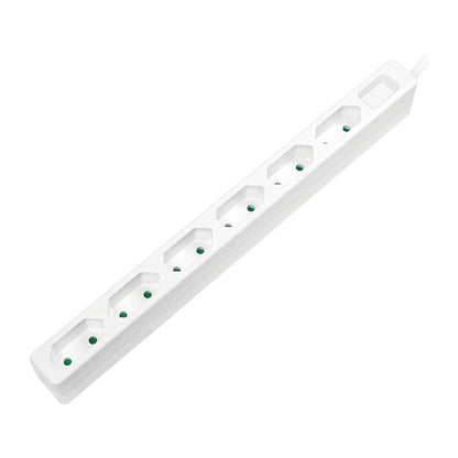 Logilink Steckdosenleiste 6-fach, 1,5m für Eurostecker, weiß