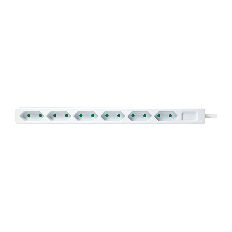 Logilink Steckdosenleiste 6-fach, 1,5m für Eurostecker, weiß