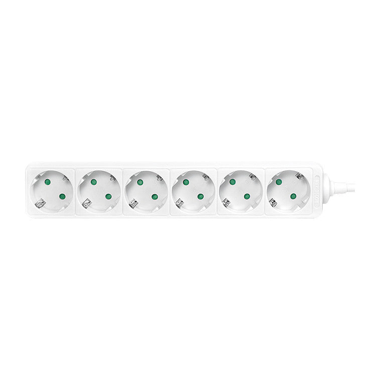 Logilink Steckdosenleiste 6-fach mit Schutzkontakt , weiß