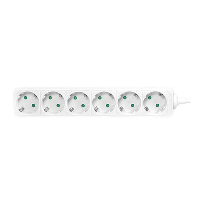 Logilink Steckdosenleiste 6-fach mit Schutzkontakt , weiß