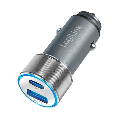 Logilink USB Kfz Ladeadapter 2Port 1xUSB-C PD,1xUSB-A QC,36W