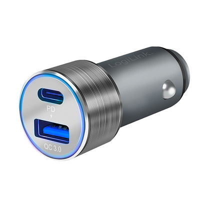 Logilink USB Kfz Ladeadapter 2Port 1xUSB-C PD,1xUSB-A QC,36W