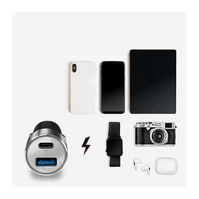 Logilink USB Kfz Ladeadapter 2Port 1xUSB-C PD,1xUSB-A QC,36W