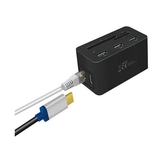 Logilink Dockingstation USB 3.2 (G1) HDMI,10-Port,PD4,schw.