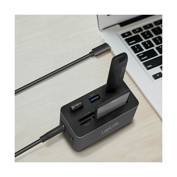 Logilink Dockingstation USB 3.2 (G1) HDMI,10-Port,PD4,schw.