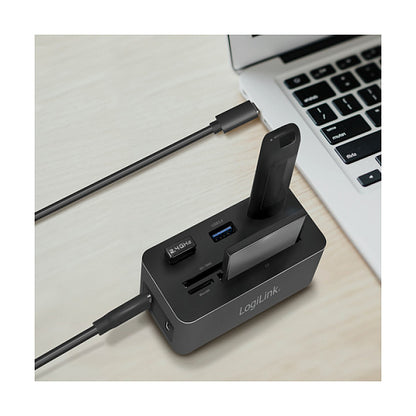 Logilink Dockingstation USB 3.2 (G1) HDMI,10-Port,PD4,schw.