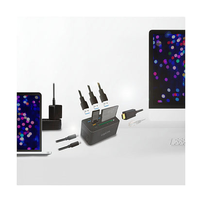Logilink Dockingstation USB 3.2 (G1) HDMI,10-Port,PD4,schw.