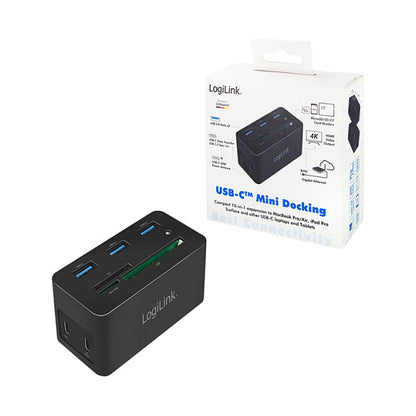 Logilink Dockingstation USB 3.2 (G1) HDMI,10-Port,PD4,schw.