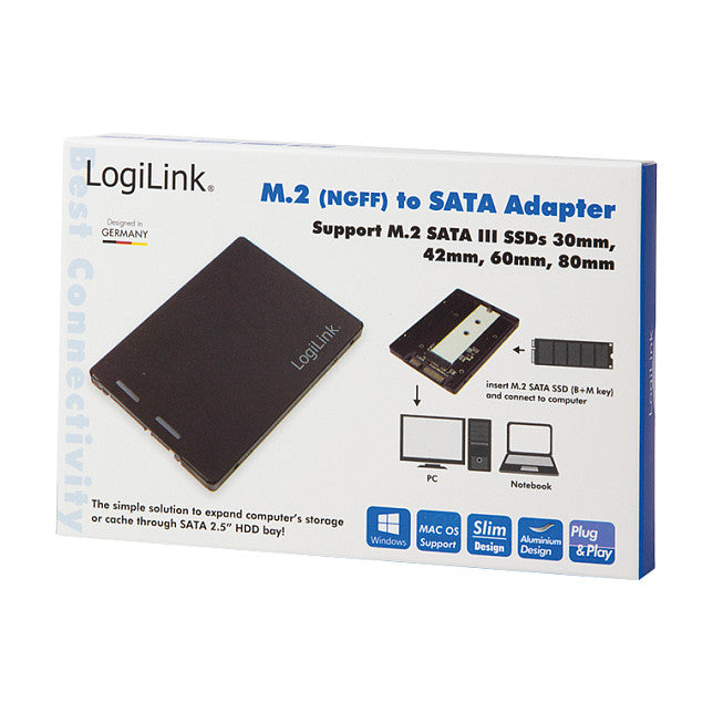 Logilink Adapter M.2(NGFF) auf Sata Einbaurahmen