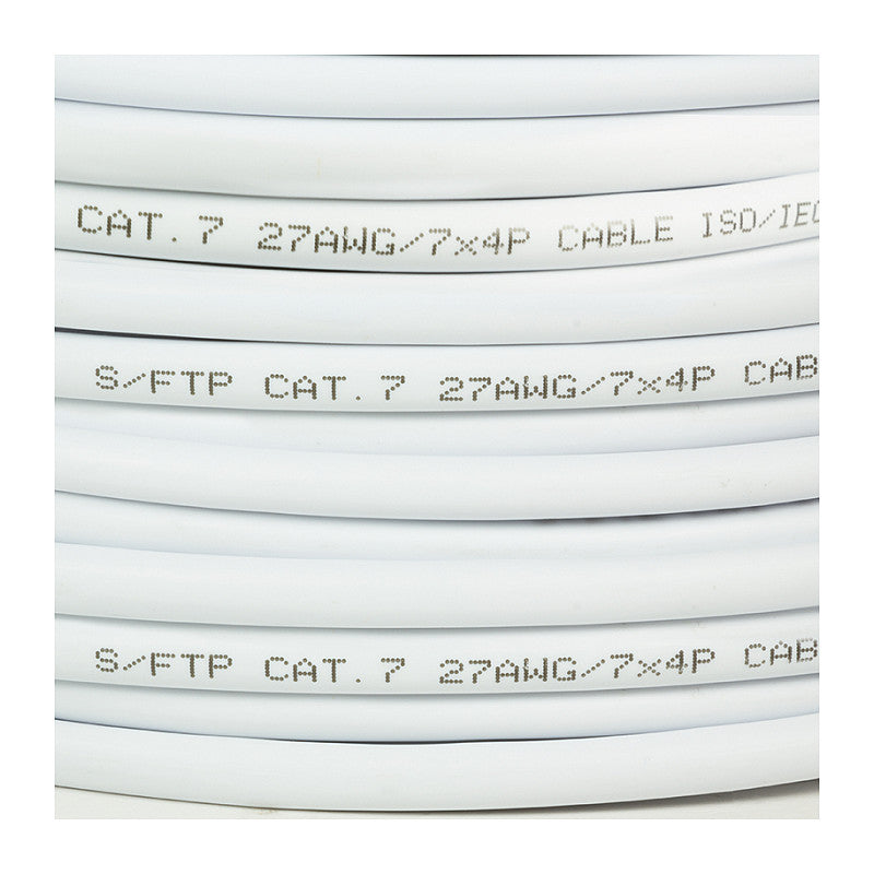 Logilink Patchkabel PrimeLine, Cat.7, S/FTP, weiß, 100 m