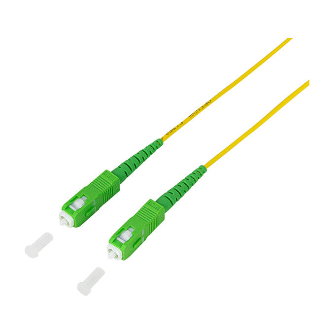 Fibre optic patch cable - OS2 - SC/APC to SC/APC - simplex - singlemode - yellow G.657.A2 - 10 m