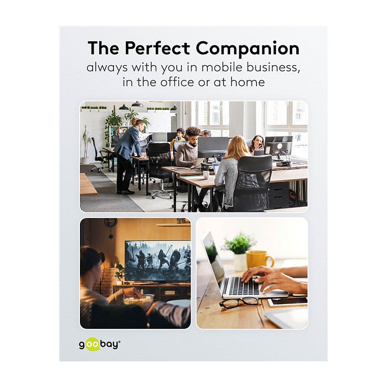 Goobay Slim 4-Port USB-Hub, USB-A auf USB-A, 5 Gbit/s
