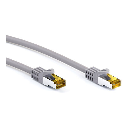 Goobay RJ-45 Patchkabel Cat 6.a S/FTP (PIMF), mit Cat.7 Rohkabel (grau, 3 Meter, 500 MHz)