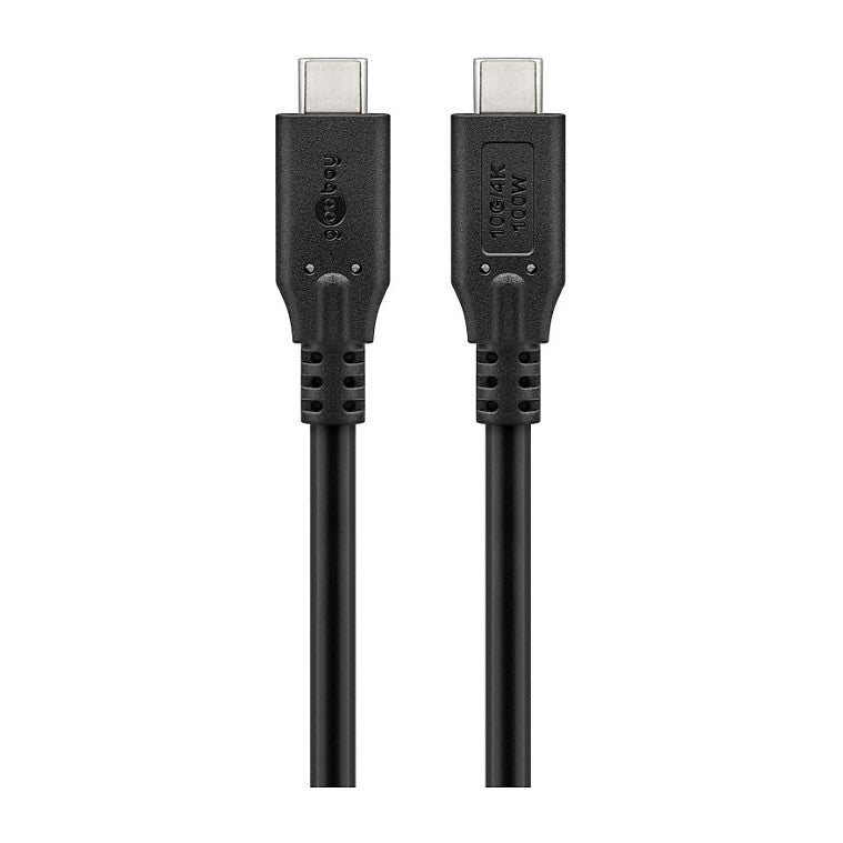 Kabel USB-C <=> USB-C 3.2 Gen2, 10 Gbit/s, 1m, black Power Delivery 3.0, 100W, 4K, 60Hz