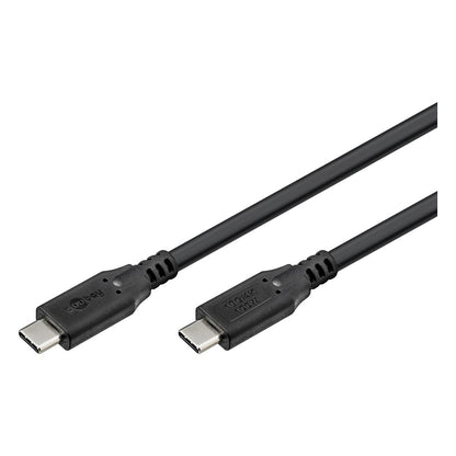 Kabel USB-C <=> USB-C 3.2 Gen2, 10 Gbit/s, 1m, black Power Delivery 3.0, 100W, 4K, 60Hz