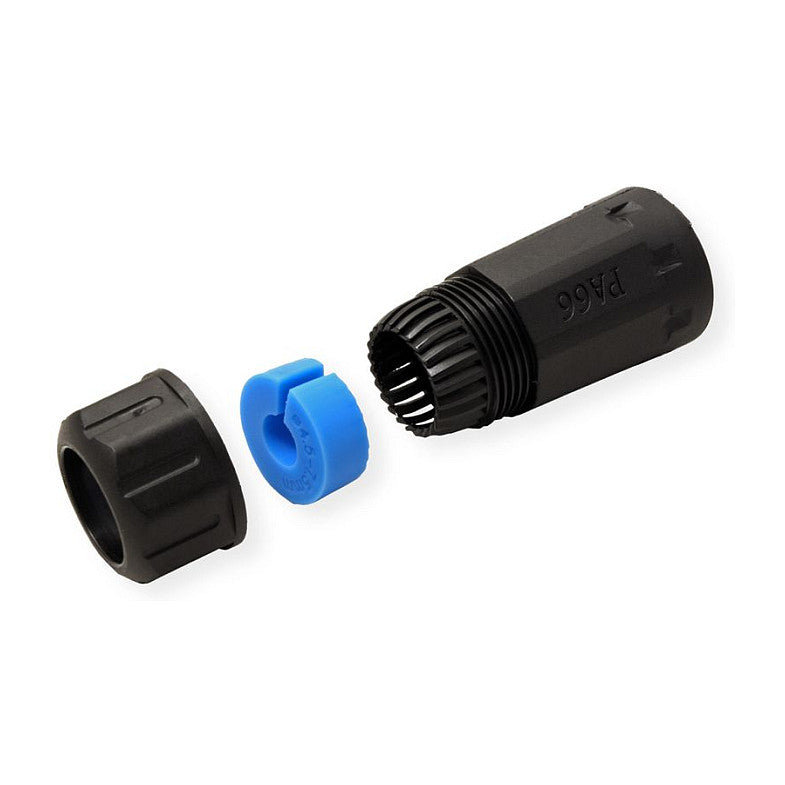 VALUE RJ-45 Kupplung geschirmt, Cat.6 (Class E), Outdoor/Industrie, schwarz