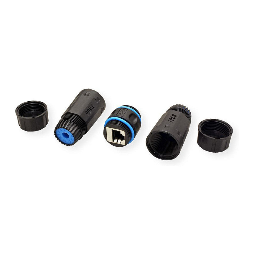 VALUE RJ-45 Kupplung geschirmt, Cat.6 (Class E), Outdoor/Industrie, schwarz