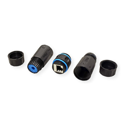 VALUE RJ-45 Kupplung geschirmt, Cat.6 (Class E), Outdoor/Industrie, schwarz