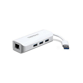 TRENDnet TU3-ETGH3 USB 3.0 zu Gigabit Adapter + USB Hub