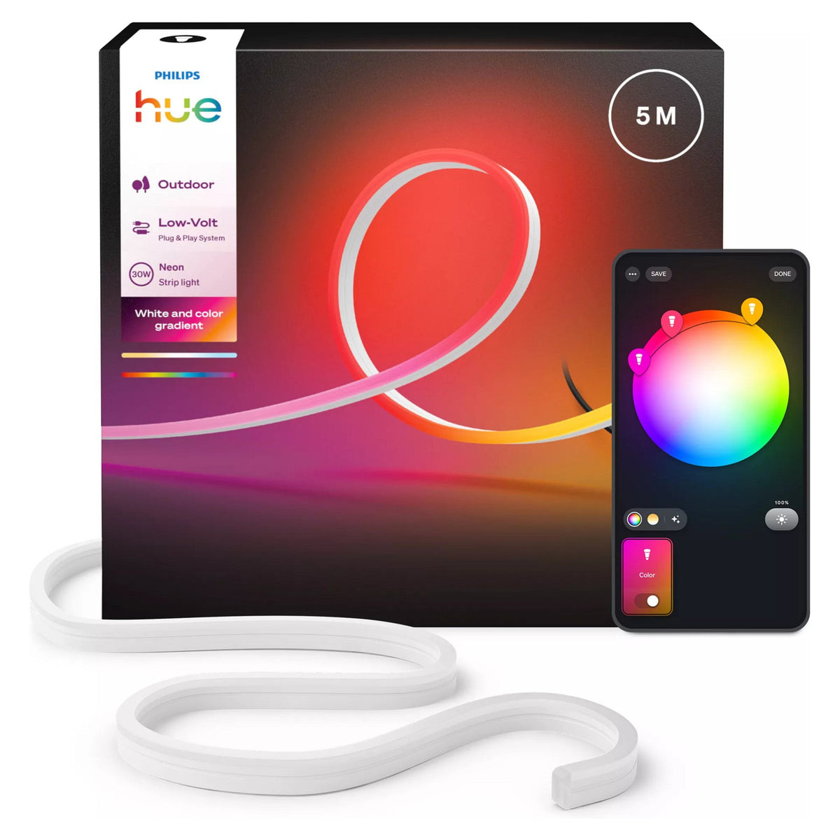 Philips Hue Neon Gradient Outdoor Lightstrip 5m EU