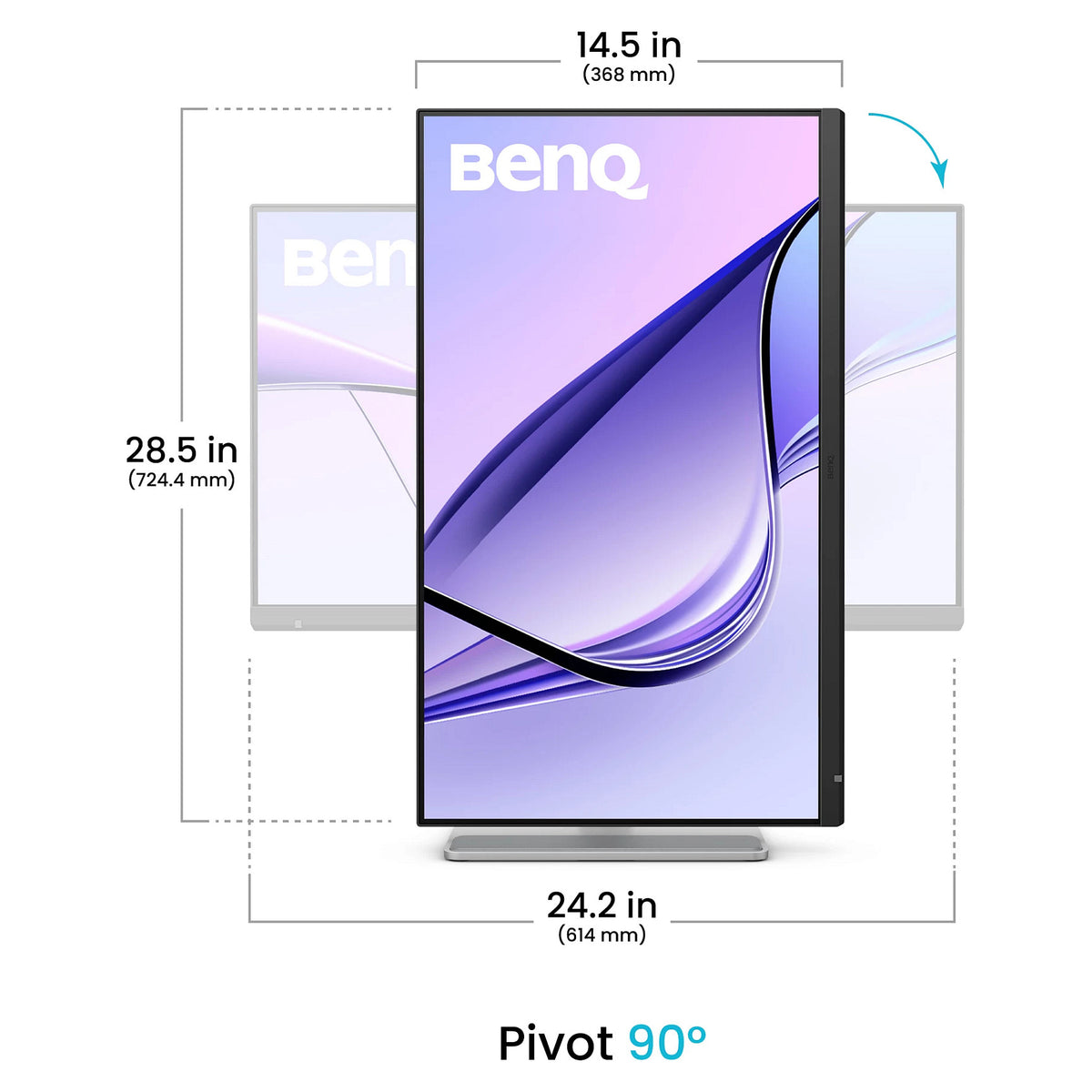 BenQ 68,6cm MA270S 16:9 USB-C/HDMI silv. lift/piv 5K