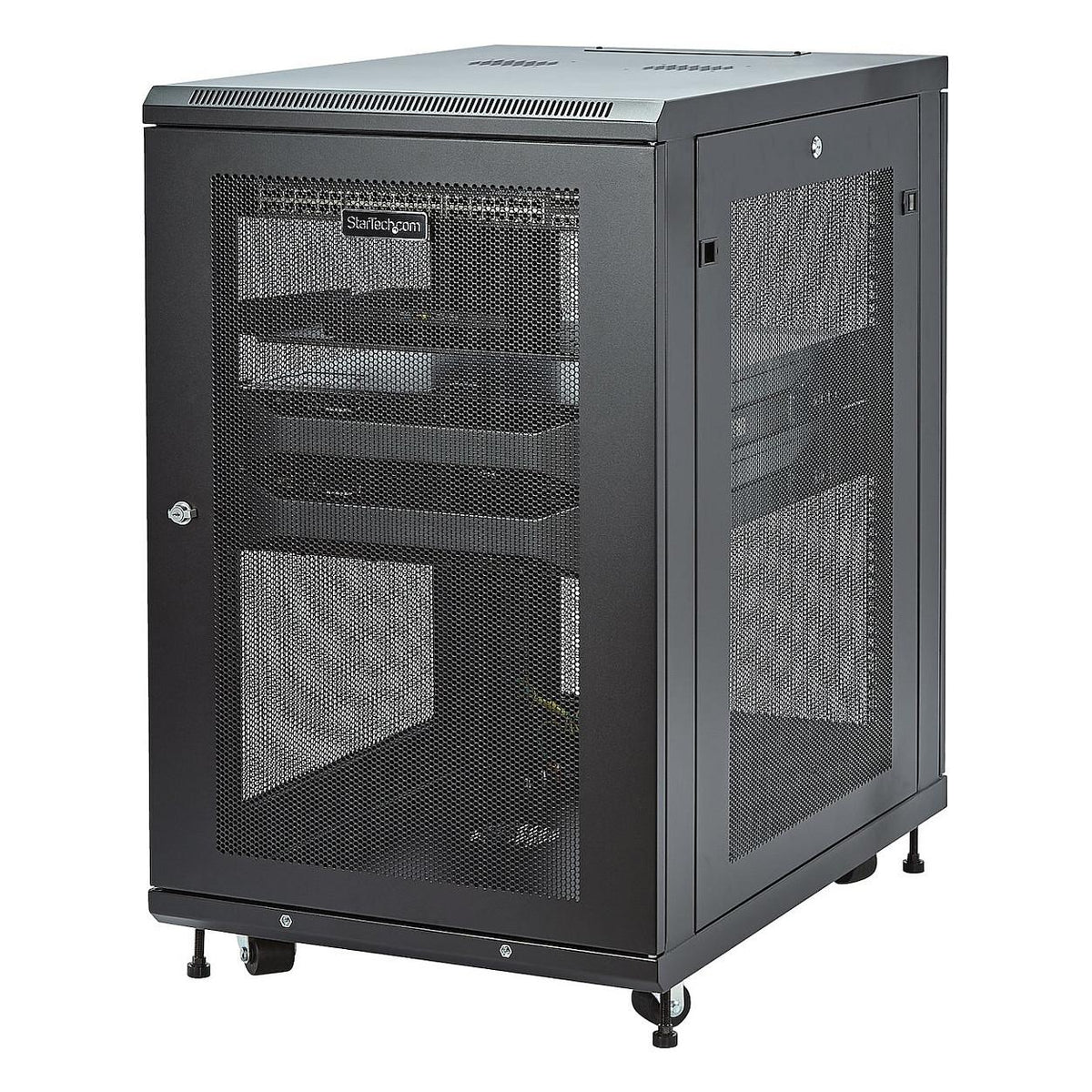 Server Rack Schrank - 78cm tiefes Gehuse - 18 HE - Netzwerk Server Schrank - Datenschrank