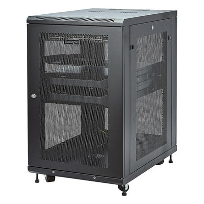 Server Rack Schrank - 78cm tiefes Gehuse - 18 HE - Netzwerk Server Schrank - Datenschrank