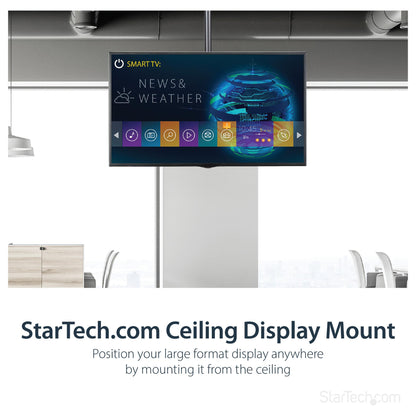 STARTECH.COM TV Deckenhalterung - 2,5m bis 3m Stange-Vollbewegliche Fernsehhalterung-TV VESA Halterung 32 bis 70Zoll (81cm - 178cm)