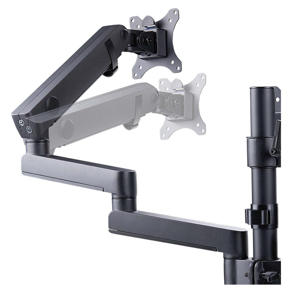 StarTech.com Monitortischhalterung, 3x 27 in Monitore, VESA 75x75/100x100 - Befestigungskit - einstellbarer Arm - für 3 LCD-Anzeigen