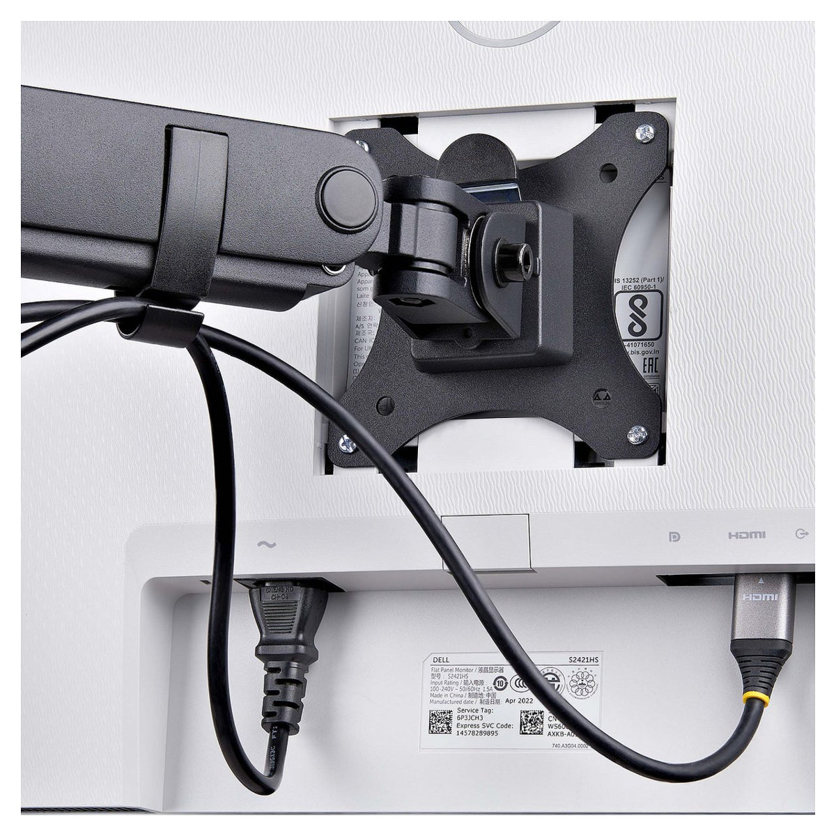 StarTech.com Monitortischhalterung, 3x 27 in Monitore, VESA 75x75/100x100 - Befestigungskit - einstellbarer Arm - für 3 LCD-Anzeigen