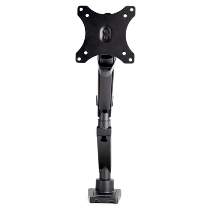 StarTech.com Desk Mount Monitor Arm with 2x USB 3.0 ports, Slim Full Motion Adjustable Single Monitor VESA Mount up to 17.6lbs (8kg)