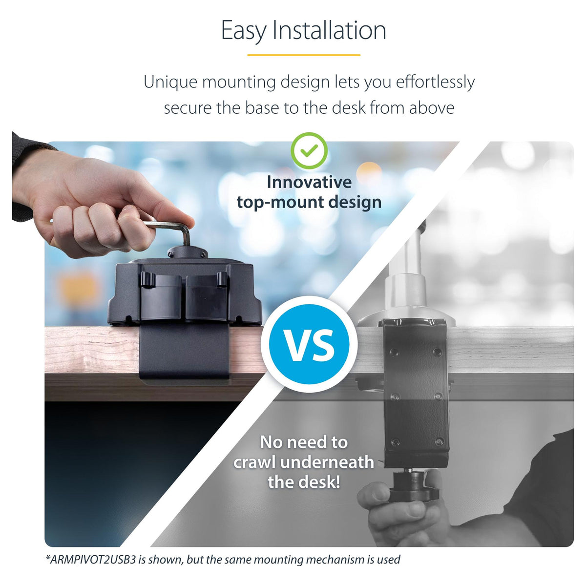 StarTech.com Desk Mount Monitor Arm with 2x USB 3.0 ports, Slim Full Motion Adjustable Single Monitor VESA Mount up to 17.6lbs (8kg)