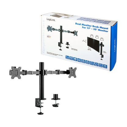 Logilink TIS 17"-32" 2TFT 3Gelenke schw. Max.12KG +Lochmont.