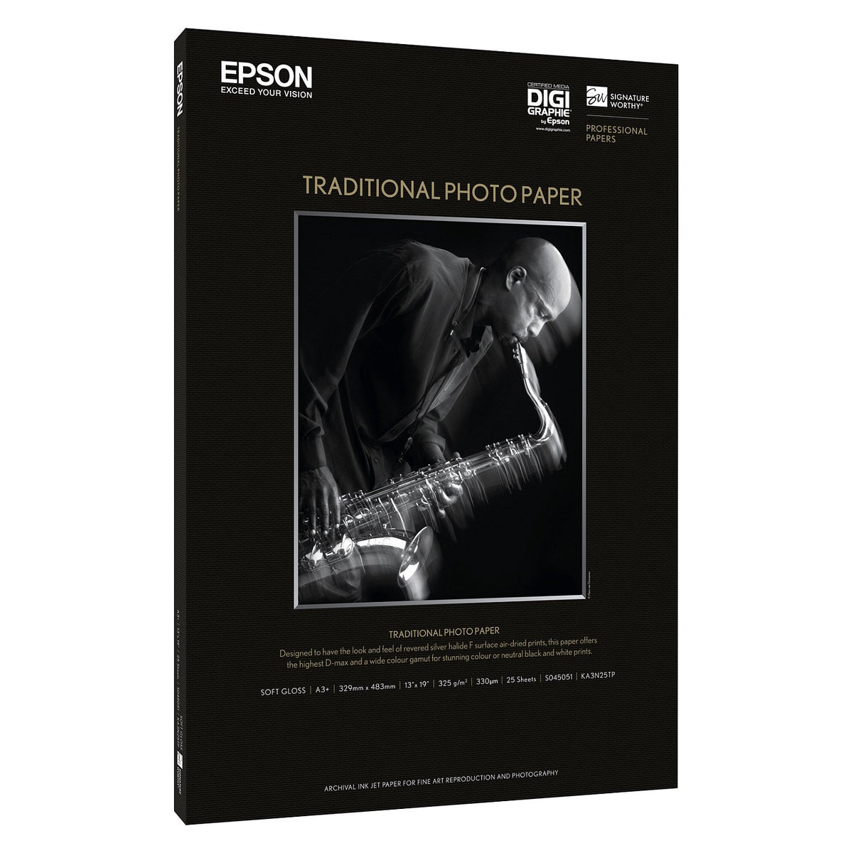 Epson Traditional Photo Paper seidenmatt, A 3+ 25 Blatt, 330 g