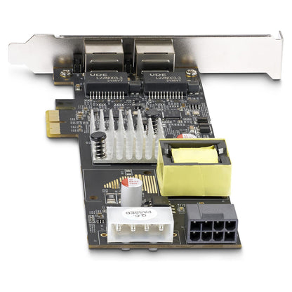 STARTECH.COM 2-Port 2.5Gbps NBASE-T PoE Netzwerkkarte Dual Intel I225-V 802.3af/at PoE+ Multi-Gigabit NIC Windows/Linux